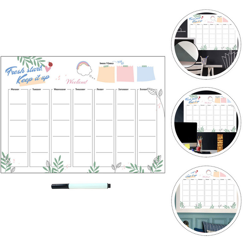 Zidni kalendar za suho brisanje Kalendar za suho brisanje Zidni kalendar s bijelom pločom Magnetski kalendar Fridge Magnet Kalendar za hladnjak