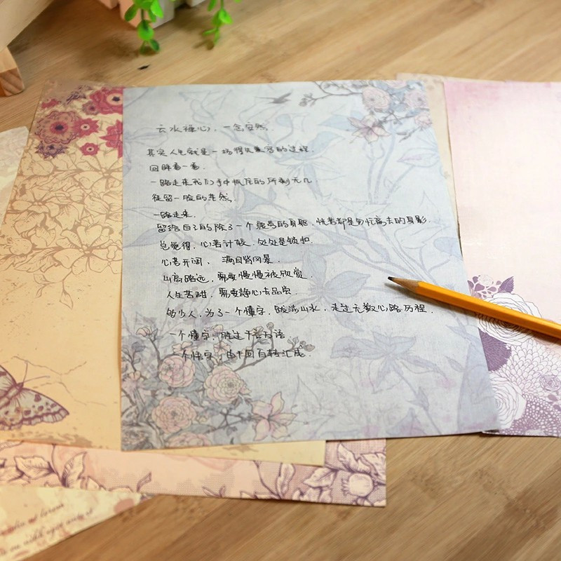 10 τεμ. Vintage Μήνυμα Γραφείου Γράψιμο σετ Επιστολών σε Ευρωπαϊκό Χάρτινο Φάκελο Αγάπης Φάκελος Σχολική Χαρτικά