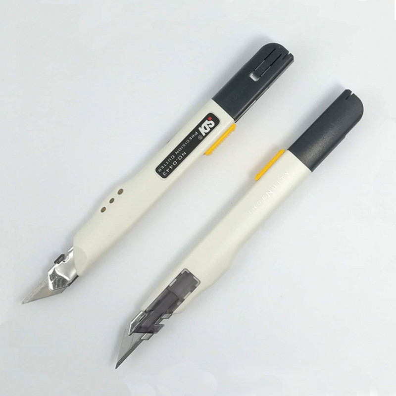 Sissetõmmatav tarbenoa kasti lõikur Kirjaavaja lai turvalukustusteraga taskuga käsitöönuga kontorinugade lõikamiseks karbi jaoks