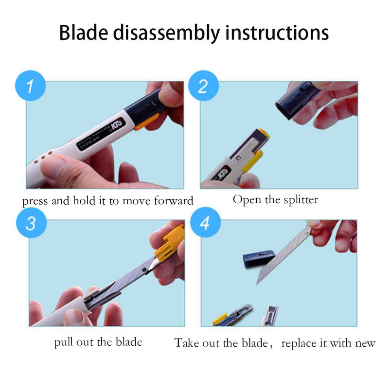 Sissetõmmatav tarbenoa kasti lõikur Kirjaavaja lai turvalukustusteraga taskuga käsitöönuga kontorinugade lõikamiseks karbi jaoks