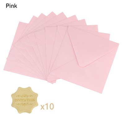 10 τμχ/Παρτίδα Πολύχρωμοι φάκελοι Χαρτί Ρετρό Κενοί Μίνι χάρτινοι φάκελοι Προσκλητήριο γάμου Ευχετήριες κάρτες Τετράγωνος φάκελος δώρου