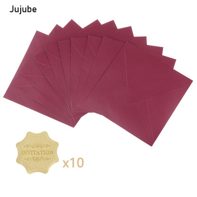10 τμχ/Παρτίδα Πολύχρωμοι φάκελοι Χαρτί Ρετρό Κενοί Μίνι χάρτινοι φάκελοι Προσκλητήριο γάμου Ευχετήριες κάρτες Τετράγωνος φάκελος δώρου
