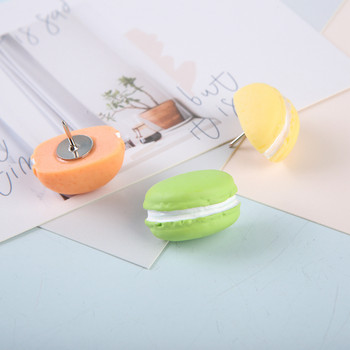 MOGII School & Office Supplies Δημιουργικές καρφίτσες γραφικής ύλης Macaron σε σχήμα Push pins Χαριτωμένα διακοσμητικά πινέζες για σανίδα φελλού