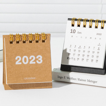 1PC Simple INS Style Retro 2023 Calendar Creative Planner Decoration Настолен календар Прост настолен дневник Училищни офис консумативи