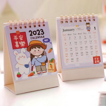 Настолен календар Преносим Преносим декоративен 2023 Стоящ настолен календар за Office 2023 Календар Мини календар