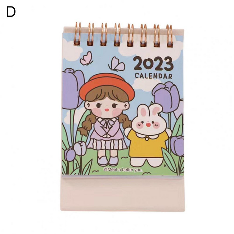 Stolni kalendar Prijenosni prijenosni ukrasni 2023 Stojeći stolni kalendar za Office 2023 kalendar Mini kalendar