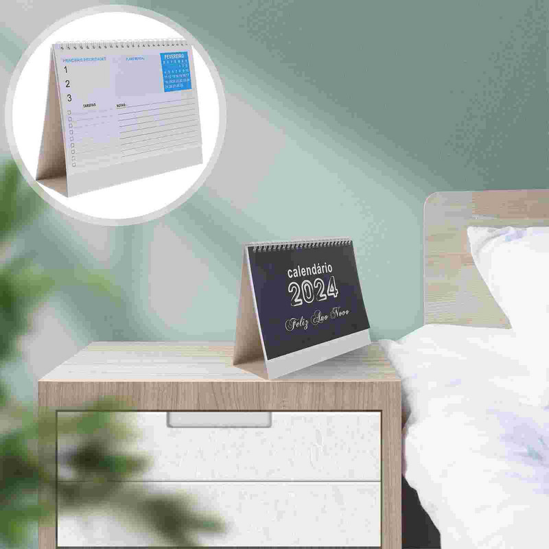 2024 m. Brazilijos stalo kalendoriaus papuošalai Kasdienis kūrybinis stalinis namų apyvokos stovėjimas