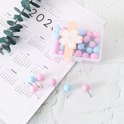 50Pcs/box Color Macaroon Mini Push Pins Thumb Thumbtack Pins Board Crtanje Foto Zidne klinove Školski uredski materijal