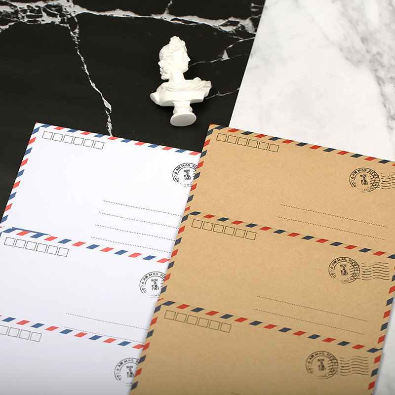 Coloffice 10PCS/Lot Velika razglednica Pismo Tiskanica Papirna kraft omotnica Vintage novčanik omotnica Za studente Školski uredski dar