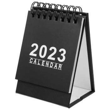 2023 Мини настолен календар Година Заекът Хартиени декорации за домашен офис График за планиране Малък статив Бележки
