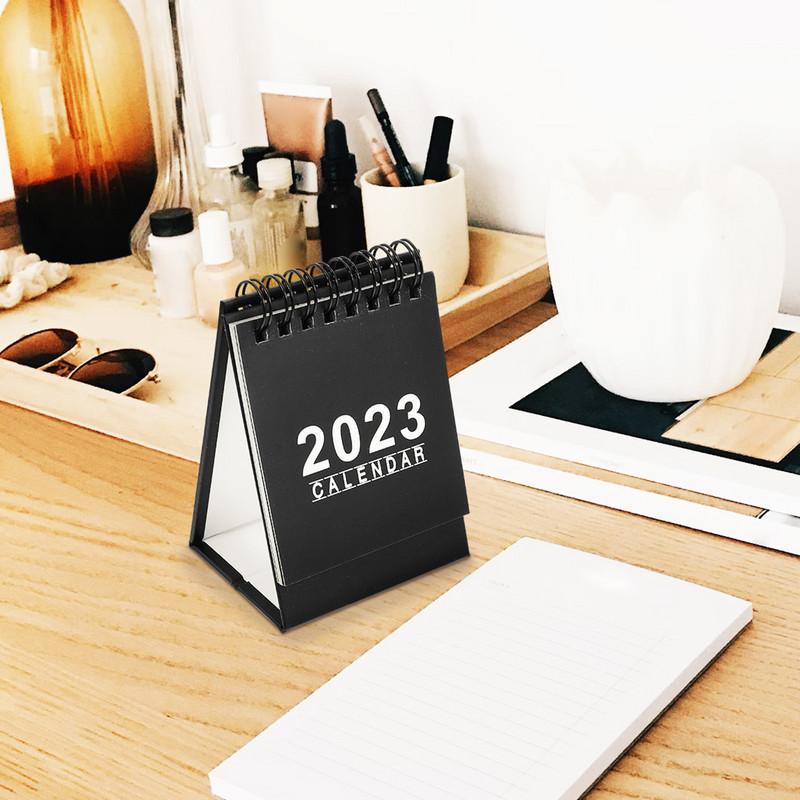 2023 Mini Desk Calendar Year The Rabbit Paper Πρόγραμμα Διακοσμήσεις γραφείου σπιτιού Planner Small Easel Notes