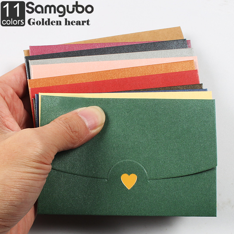 20 kom/lot Set slatkih omotnica Mali biser Mini Srce Pismo Vintage papirna omotnica za pozivnice za vjenčanje Kartica Stacionar