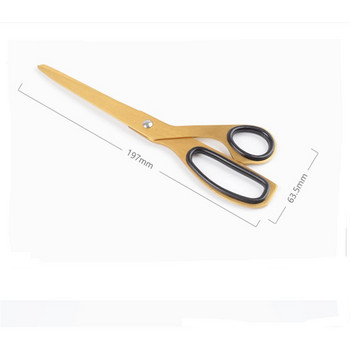 1PC Златни ножици Домакински инструменти за рязане Офис Ножици за рязане на ленти Ножици за асиметрия на тъкани Шивашки ножици