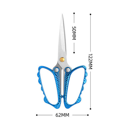 1PC Foarfece de aur Instrumente de tăiat pentru uz casnic Foarfece de tăiat panglică pentru birou Foarfece de croitorie asimetrie pentru țesături Foarfece de croitorie