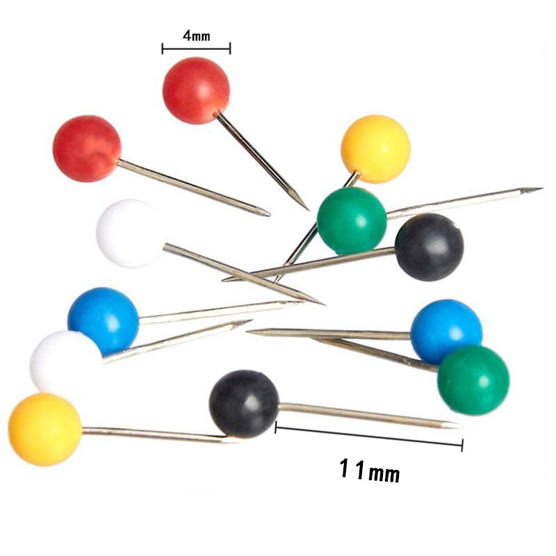 300 kom/kutija Oznake za mape u boji Crtanje Foto Zidni klinovi Plutene igle za ploče Ubodne igle Alat za slikanje Uredski školski pribor