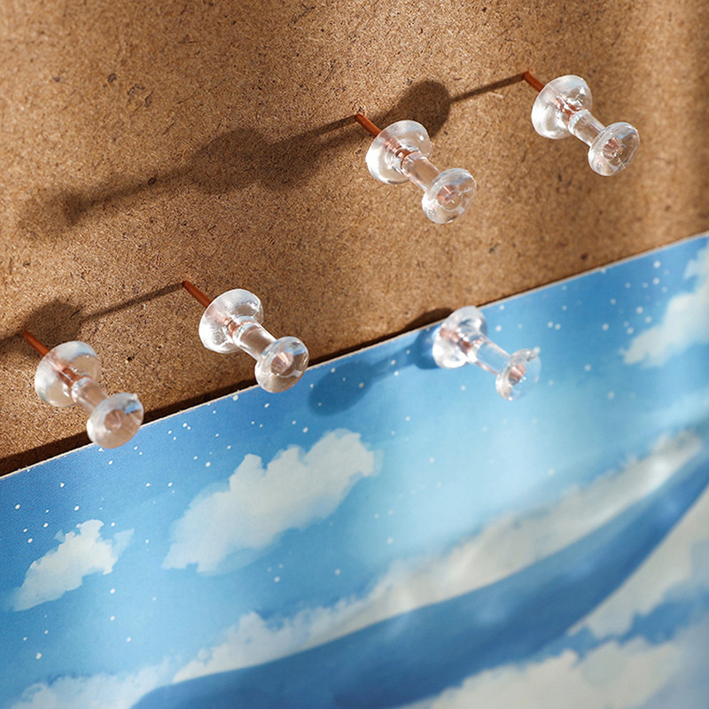 100 kom/kutija Akrilne metalne pribadače igle Akrilna glava s plutenom pločom od čeličnog vrha Obojene pribadače za crtanje Uredski školski pribor