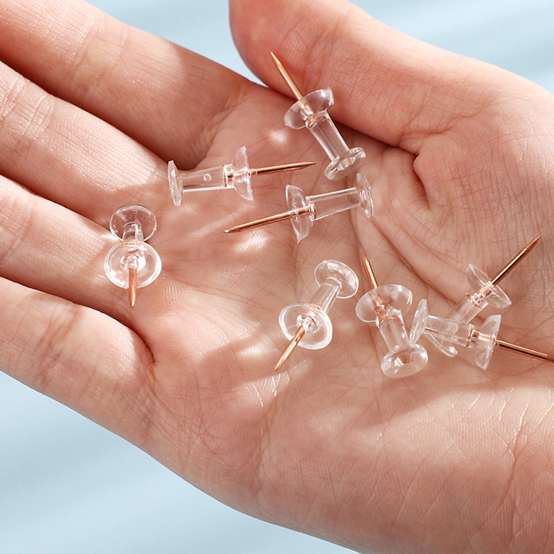 100 kom/kutija Akrilne metalne pribadače igle Akrilna glava s plutenom pločom od čeličnog vrha Obojene pribadače za crtanje Uredski školski pribor