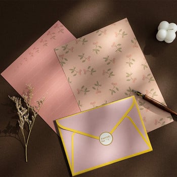 12 τμχ/σετ Ins Φάκελοι Floral Kawaii Letter Pads DIY Προσκλητήρια Γάμου Κάρτες Φάκελοι με αυτοκόλλητα Κορεάτικη γραφική ύλη