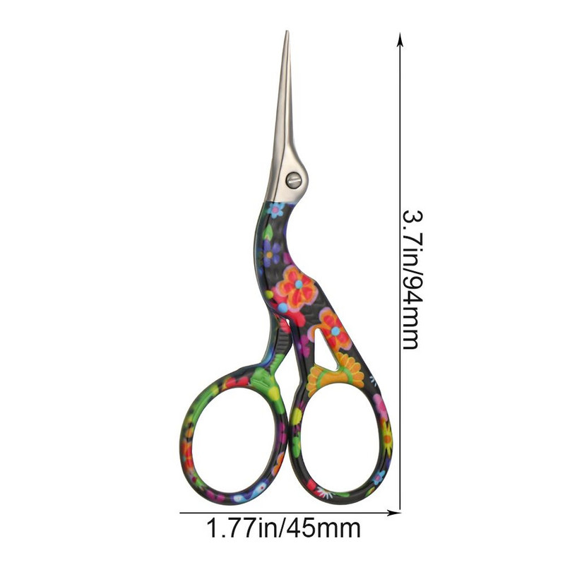 Foarfece clasice din oțel inoxidabil Macara europeană mică cusătură în cruce Macara de cusut Foarfece de croitorie Birou Acasă Tăiere artizanală