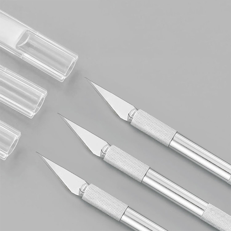1 db kés 5 db penge pengék rozsdamentes acél pengék fém penge fafaragó penge csere sebészeti szike kézműves szerszámok
