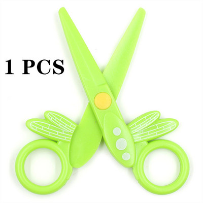 Sigurnosni plastični crtić u obliku vilin konjica dječji sigurnosni nož za rezanje papira mini ručni učenik rezanje čipke škare