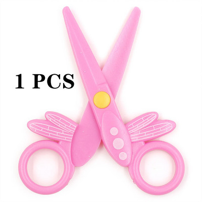 Sigurnosni plastični crtić u obliku vilin konjica dječji sigurnosni nož za rezanje papira mini ručni učenik rezanje čipke škare