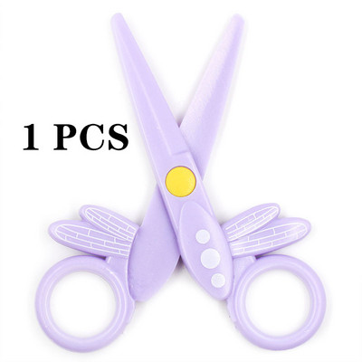 Sigurnosni plastični crtić u obliku vilin konjica dječji sigurnosni nož za rezanje papira mini ručni učenik rezanje čipke škare