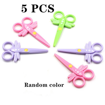 Sigurnosni plastični crtić u obliku vilin konjica dječji sigurnosni nož za rezanje papira mini ručni učenik rezanje čipke škare