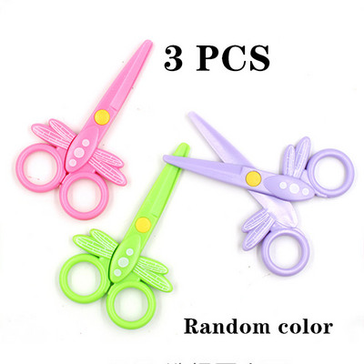 Sigurnosni plastični crtić u obliku vilin konjica dječji sigurnosni nož za rezanje papira mini ručni učenik rezanje čipke škare