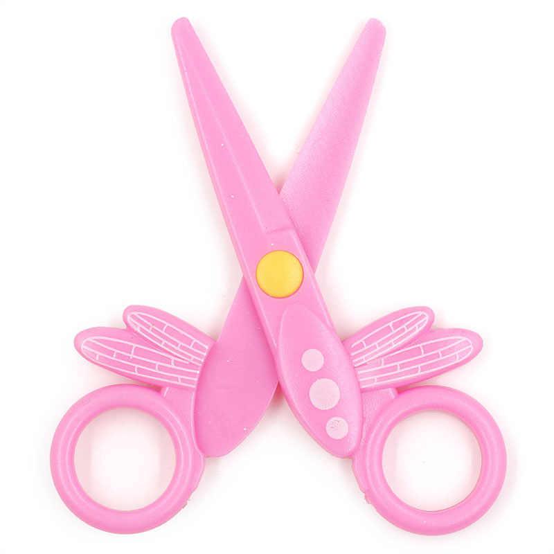 Sigurnosni plastični crtić u obliku vilin konjica dječji sigurnosni nož za rezanje papira mini ručni učenik rezanje čipke škare