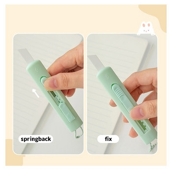 1бр Morandi Color Utility Knife Portable Size Ceramic Blade Safe Cutter Опаковъчни инструменти Office School Househop A7315