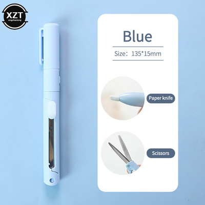 Mini sklopivi rezač olovke u boji, keramički rezač prijenosnih veličina, siguran, pomoćni nož za papir, dnevnik rada, školski pribor