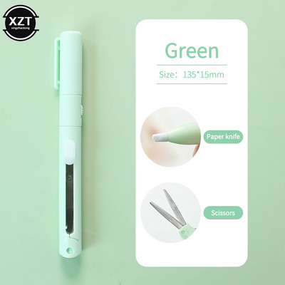 Mini sklopivi rezač olovke u boji, keramički rezač prijenosnih veličina, siguran, pomoćni nož za papir, dnevnik rada, školski pribor