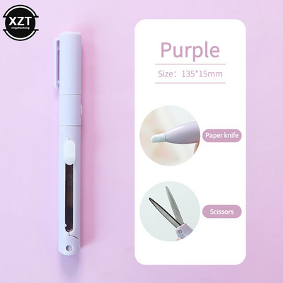 Mini sklopivi rezač olovke u boji, keramički rezač prijenosnih veličina, siguran, pomoćni nož za papir, dnevnik rada, školski pribor