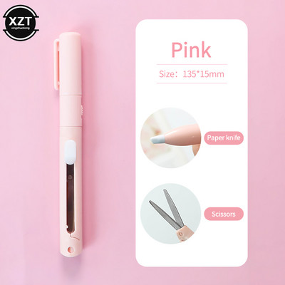 Mini sklopivi rezač olovke u boji, keramički rezač prijenosnih veličina, siguran, pomoćni nož za papir, dnevnik rada, školski pribor