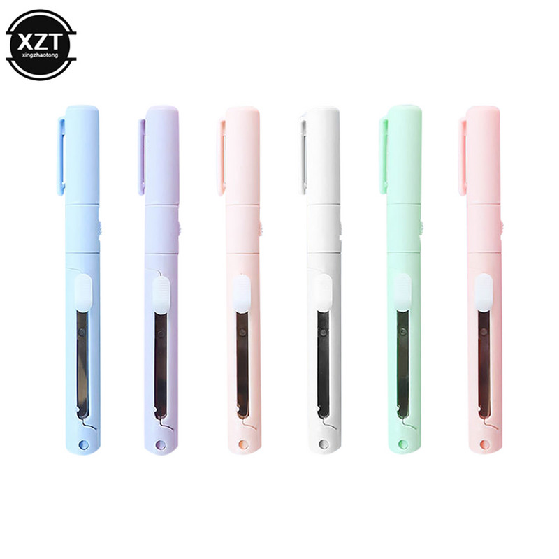 Mini sklopivi rezač olovke u boji, keramički rezač prijenosnih veličina, siguran, pomoćni nož za papir, dnevnik rada, školski pribor
