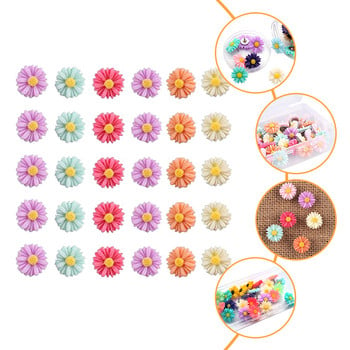 Push Διακοσμητικά Pushpins Tacks Daisy Map Thumb Board Flower Pin Bulletin Ξύλινες πινέζες τοίχου Floral Cork Αρχεία φωτογραφιών Χαριτωμένα