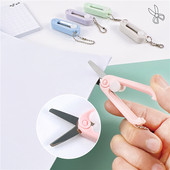 Kreativne mini sklopive škare Prijenosni privjesak za ključeve Pomoćne škare od nehrđajućeg čelika za školu Ured za rezanje papira Stacionar