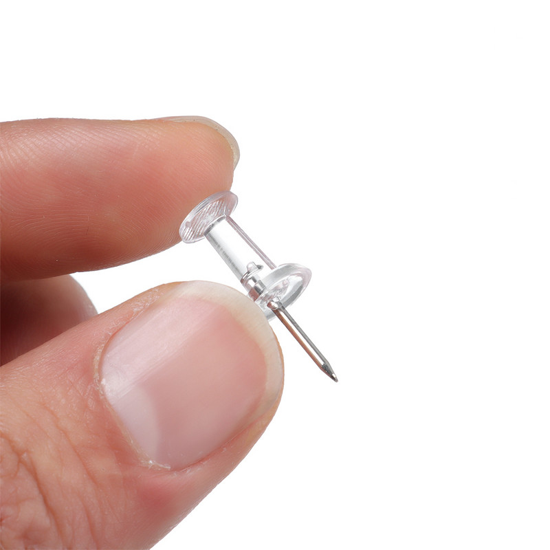 100 kom. Plastične prozirne pribadače za višekratnu upotrebu Izdržljive pribadače Pribadače Pribadače Gumbi Pribadače Uredski školski pribor