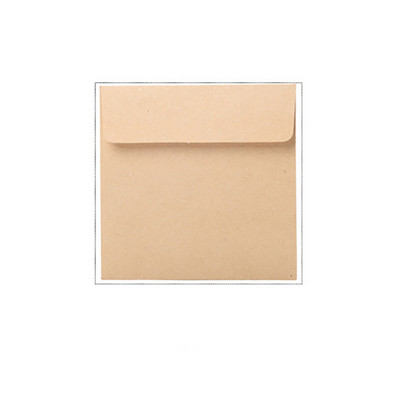 10 ks vintage kraft papierové mini obálky na odkladanie, štýl INS, retro kreatívne písacie potreby 10*10 cm