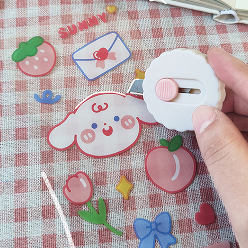 Slatki mini prijenosni pomoćni nož Rezač kutija za papir Rezanje papira Oštrica britve Uredski materijal Otvarač pisama Studentski likovni pribor