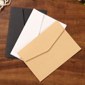 (10 bucăți/lot) 12*17 cm, negru, alb, kraft, culoare solidă, plic gol, felicitare, plicuri pentru cărți poștale