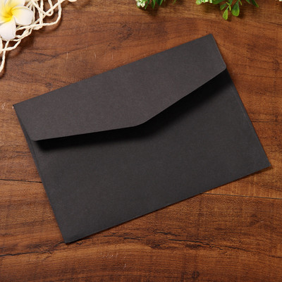 (10 bucăți/lot) 12*17 cm, negru, alb, kraft, culoare solidă, plic gol, felicitare, plicuri pentru cărți poștale