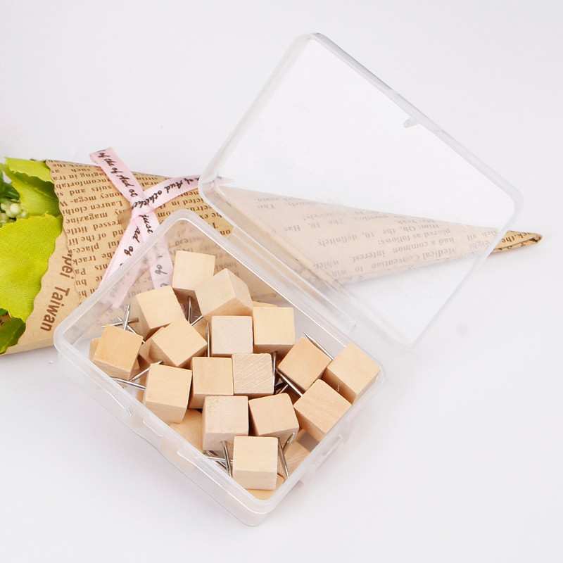 30 kom. Drvene četverokutne pribadače za kreativno ukrasno crtanje Drvene pribadače