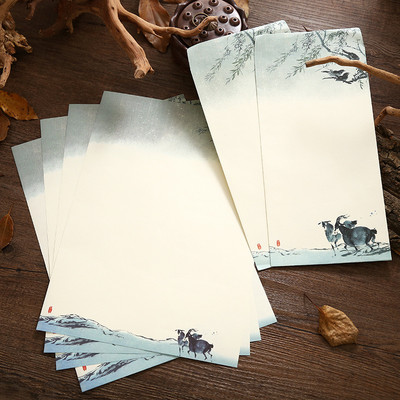 6 komada starinskih omotnica s blokovima za pisma Razglednica Pozivnica za vjenčanje Kartica Pismo Papirnati omot Uredski pribor