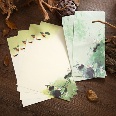 6 komada starinskih omotnica s blokovima za pisma Razglednica Pozivnica za vjenčanje Kartica Pismo Papirnati omot Uredski pribor