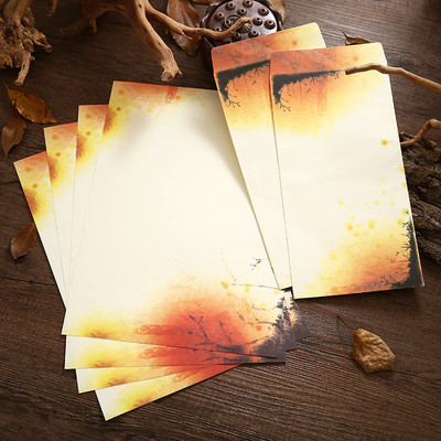 6 komada starinskih omotnica s blokovima za pisma Razglednica Pozivnica za vjenčanje Kartica Pismo Papirnati omot Uredski pribor