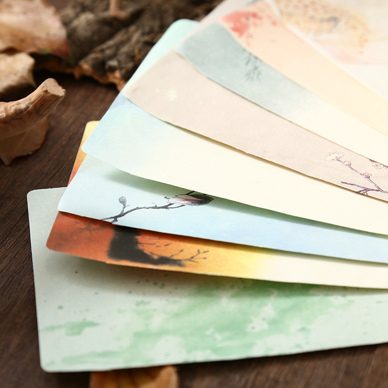 6 komada starinskih omotnica s blokovima za pisma Razglednica Pozivnica za vjenčanje Kartica Pismo Papirnati omot Uredski pribor