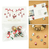 8 komada Kreativne božićne pribadače Mini pribadače Pribadače Plutena ploča s porukama Pribadača Papirnice Gumbi Pribadače Uredski školski pribor