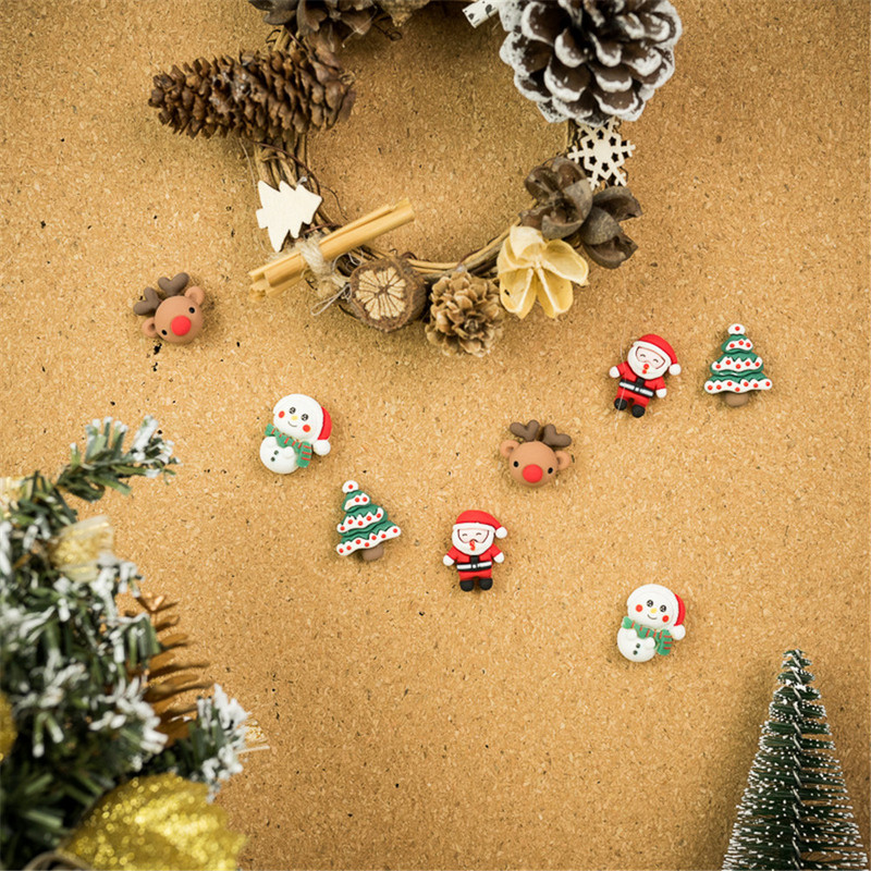 8 komada Kreativne božićne pribadače Mini pribadače Pribadače Plutena ploča s porukama Pribadača Papirnice Gumbi Pribadače Uredski školski pribor